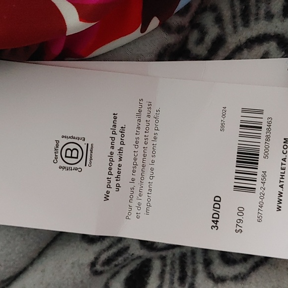 Athleta Tankini. Top 34DD.  NWT - Picture 7 of 7